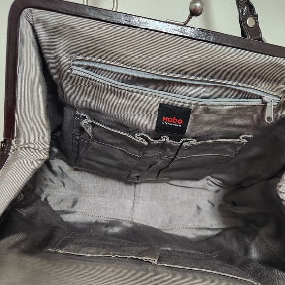 HOBO INTERNATIONAL Kiss Lock Wool Patent Leather Bag - Picture 3 of 7